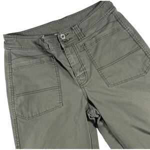 Sundance Chino Pants Womens 6 Olive Green Patch‎ Pockets Ankle Cropped Stretch